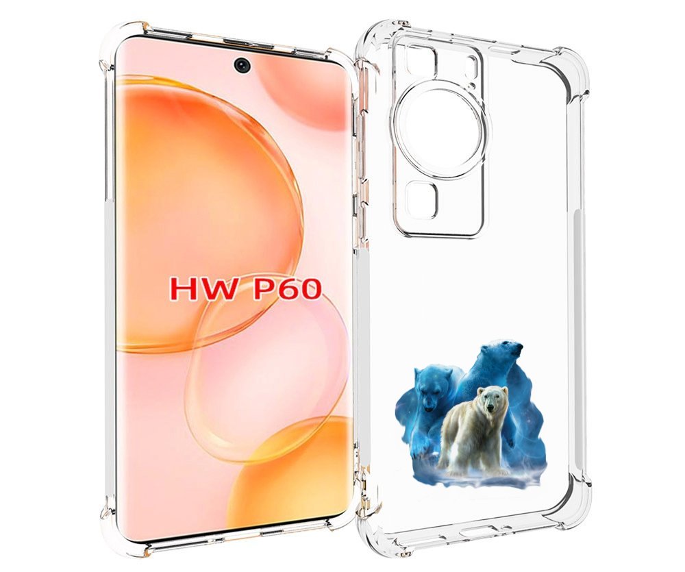 

Чехол MyPads полярный медведь для Huawei P60, Tocco