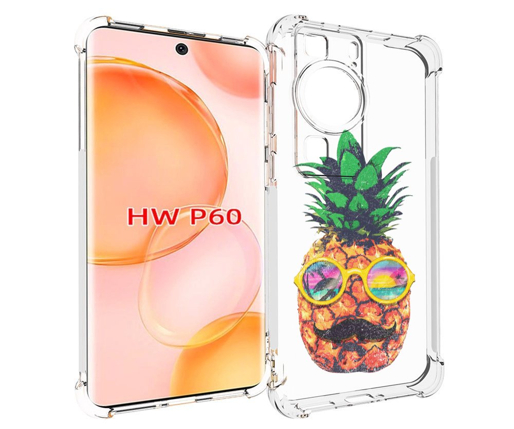 

Чехол MyPads прикольный ананас с лицом для Huawei P60, Tocco