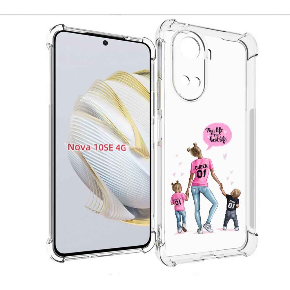 

Чехол MyPads Мама-королева женский для Huawei Nova 10 SE, Прозрачный, Tocco