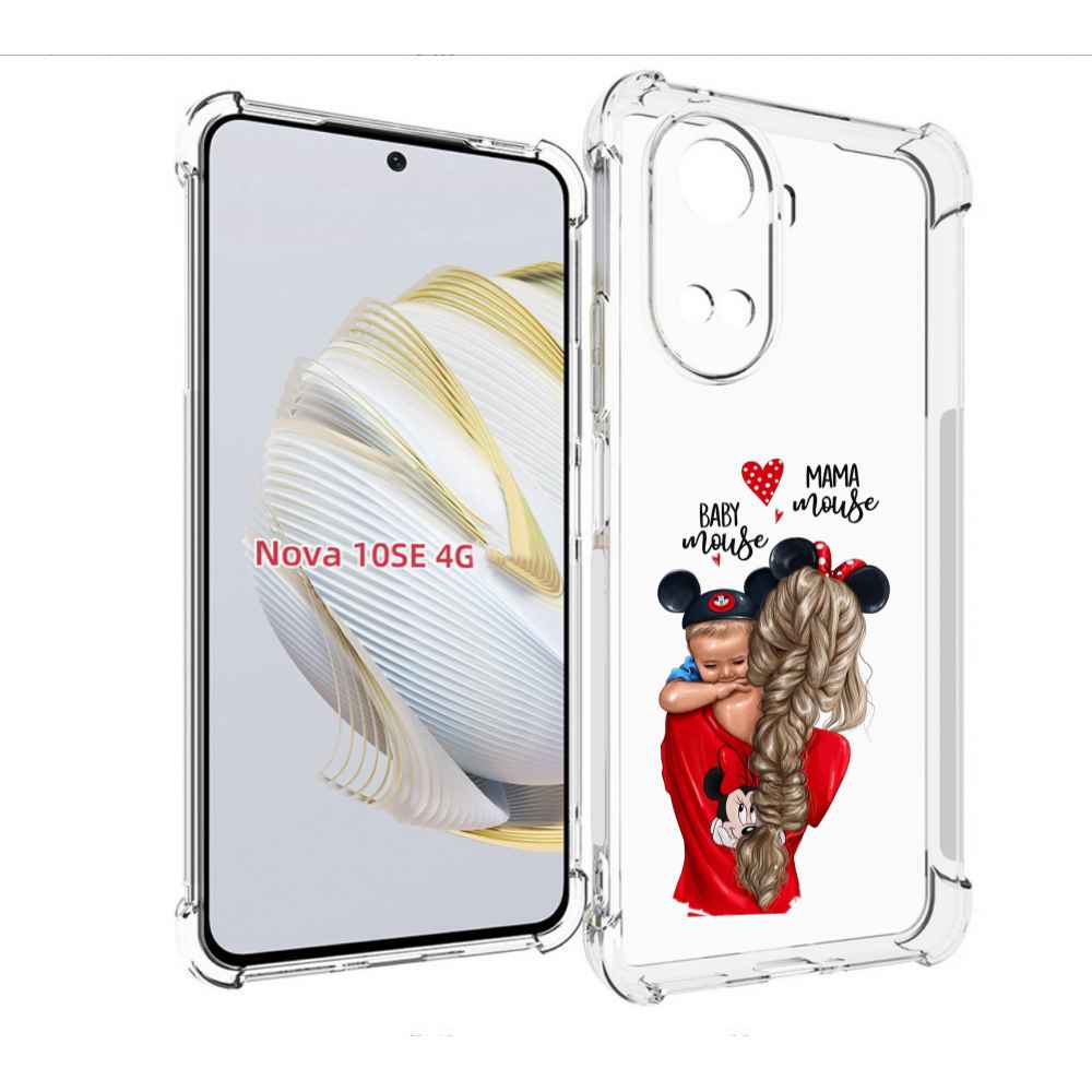 

Чехол MyPads Мама-маус женский для Huawei Nova 10 SE, Прозрачный, Tocco