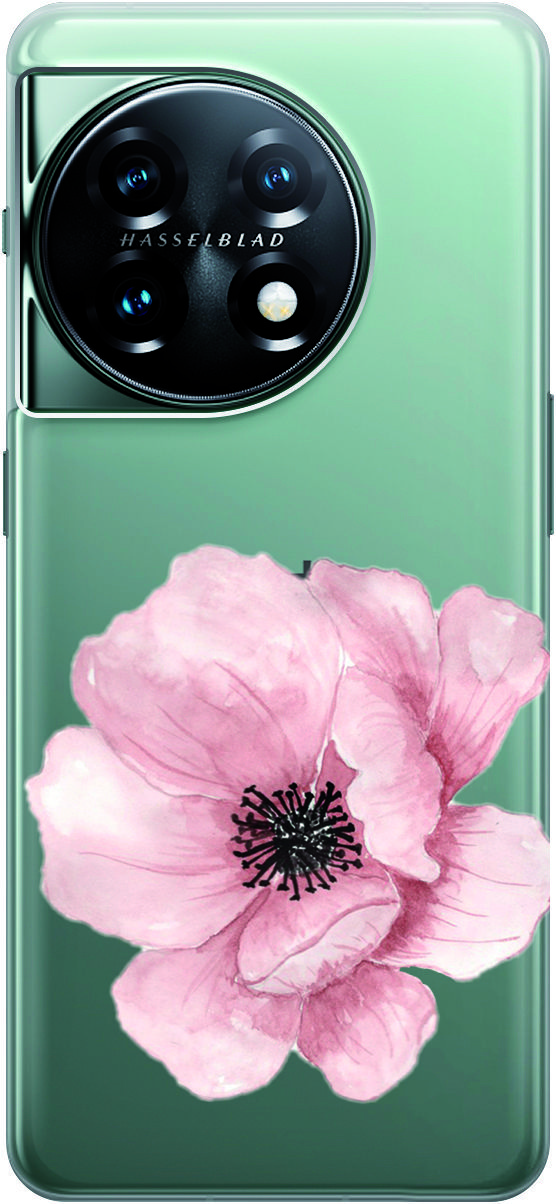 

Силиконовый чехол на OnePlus 11 с 3D принтом "Pink Flower" прозрачный, Прозрачный;белый, 159477