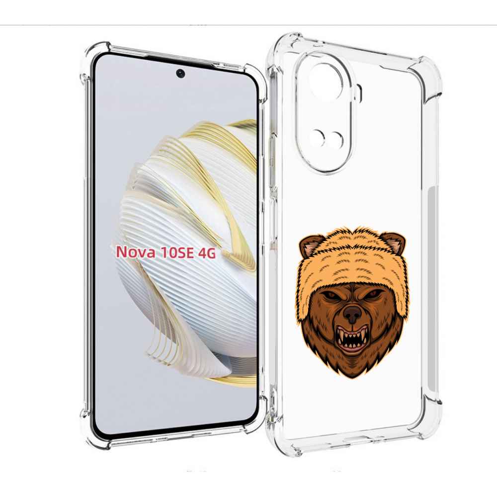 

Чехол MyPads Медведь-в-шапке для Huawei Nova 10 SE, Прозрачный, Tocco