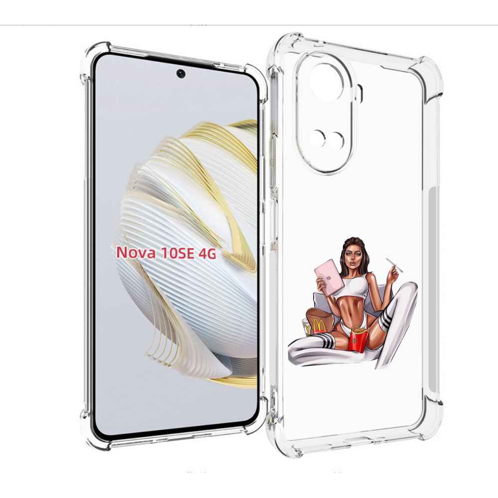 

Чехол MyPads Модная-иллюстрация-девушки женский для Huawei Nova 10 SE, Прозрачный, Tocco