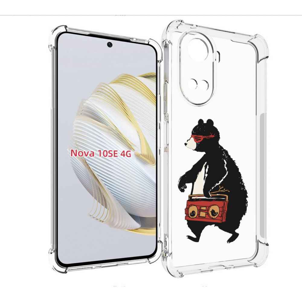 

Чехол MyPads Музыкальный медведь для Huawei Nova 10 SE, Прозрачный, Tocco
