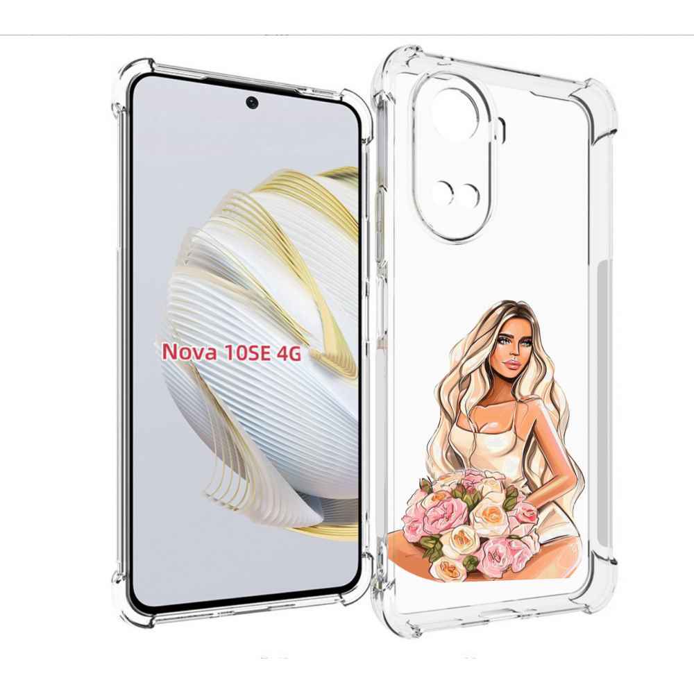 

Чехол MyPads Нежная-девушка женский для Huawei Nova 10 SE, Прозрачный, Tocco