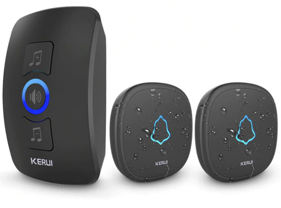 

Беспроводной дверной звонок KERUI M525, две кнопки, черный \2568, M525