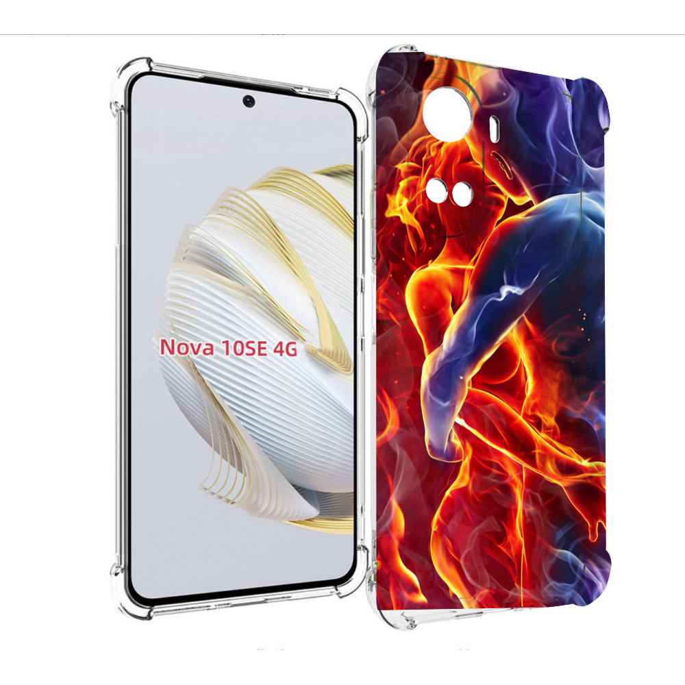 

Чехол MyPads Огонь-вода для Huawei Nova 10 SE, Прозрачный, Tocco