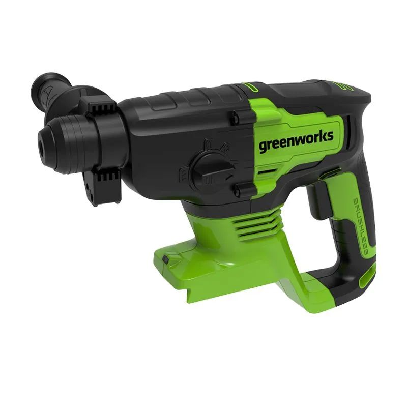 Перфоратор Greenworks GREENWORKS GD24SDS2 От аккумулятора, 0 акк. перфоратор greenworks gd24sds2 3803007 без акб и зу