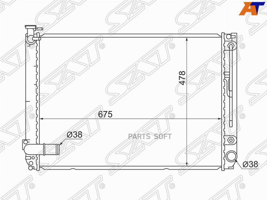 

Радиатор Toyota Harrier/Lexus Rx350 2gr V6 3.5 06-08 Sat арт. TY0003-2GR