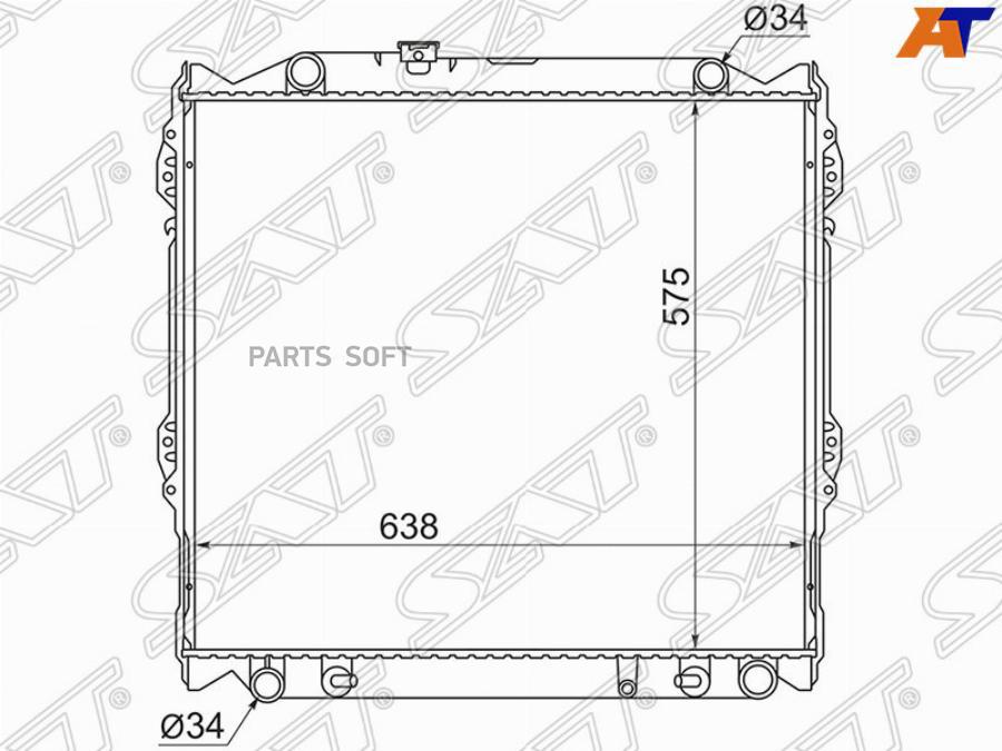 

Радиатор Toyota Land Cruiser Prado/Surf/4-Runner 95-02 Бензин Sat арт. TY0008-J95