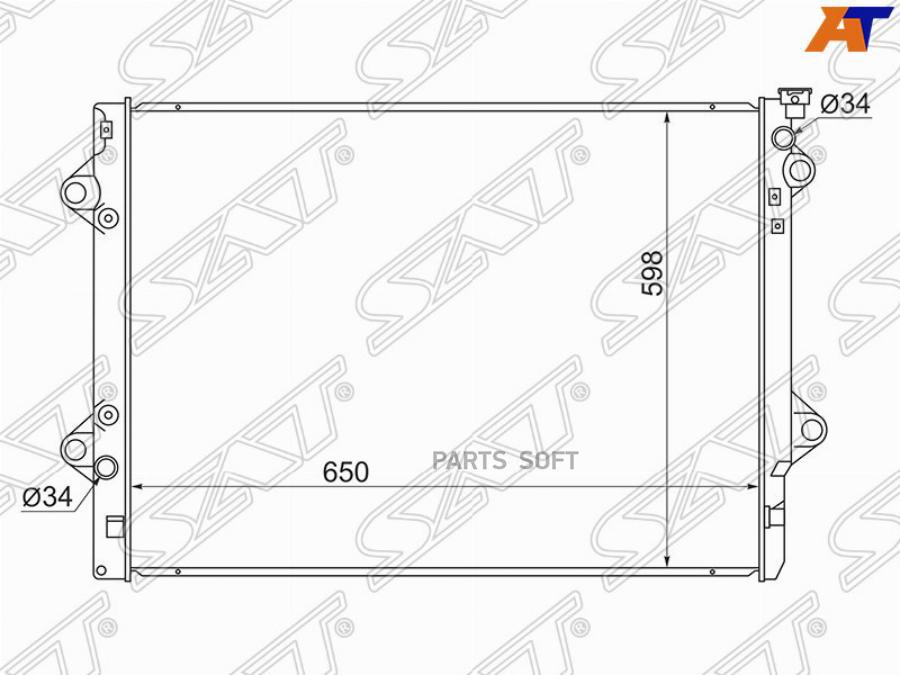 

SAT Радиатор TOYOTA LAND CRUISER PRADO 120 /SURF/FJ CRUISER 5VZ/1GR/3RZ/2TR 02-/PRADO 150