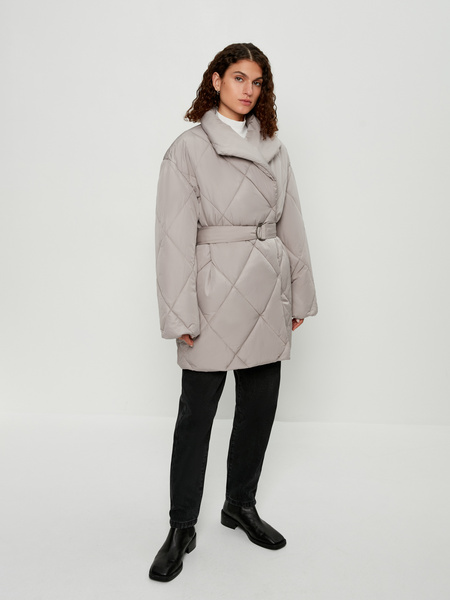

Пальто женское ZARINA 2460439139 бежевое 2XL, 2460439139