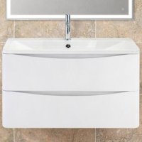 фото Тумба под раковину belbagno acqua-1000-2c-so-bl подвесная bianco lucido