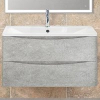 фото Тумба под раковину belbagno acqua-900-2c-so-cvg подвесная cemento verona grigio