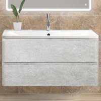 фото Тумба под раковину belbagno albano-1000-2c-so-cvg подвесная cemento verona grigio