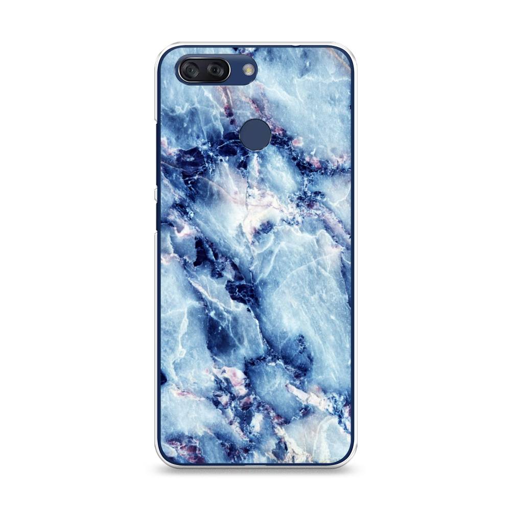 

Чехол на ZTE Blade V9 Vita "Мрамор с синими прожилками", Синий, 132550-3