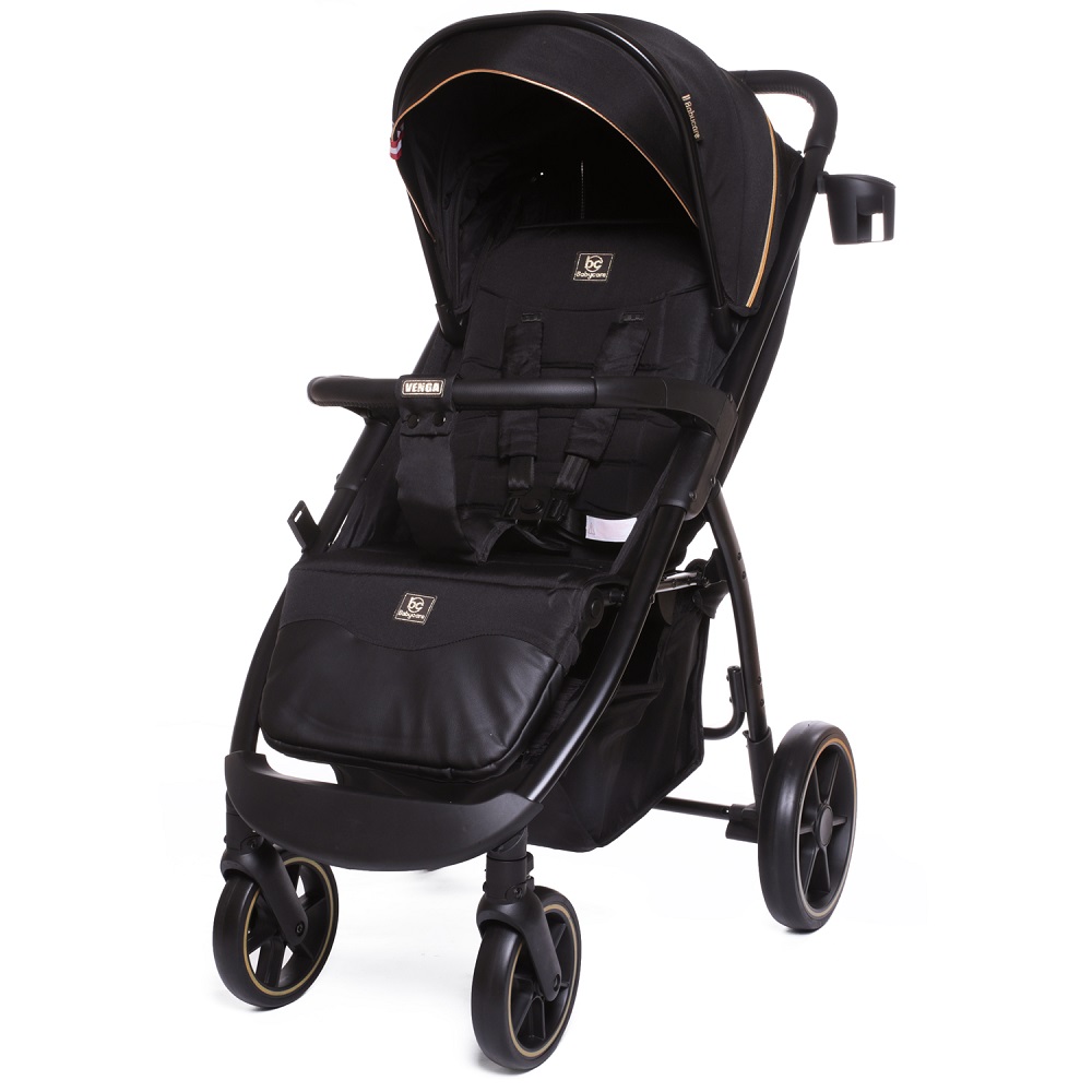 фото Коляска прогулочная baby care venga s198c_черное золото