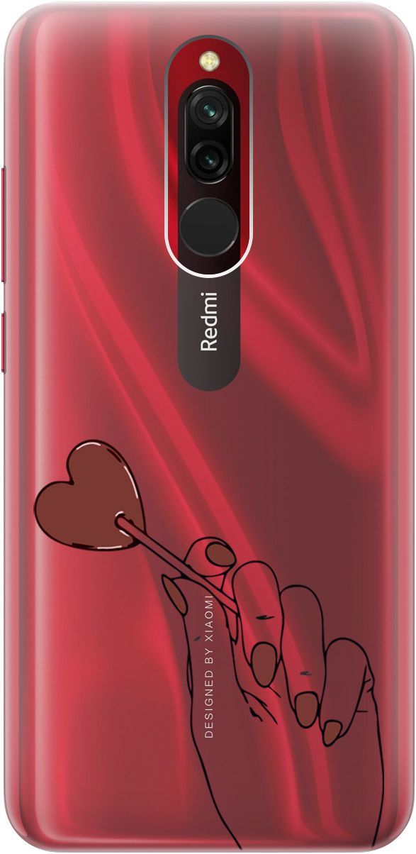 

Силиконовый чехол на Xiaomi Redmi 8 "Heartbreaker" прозрачный, Прозрачный;красный, 1838
