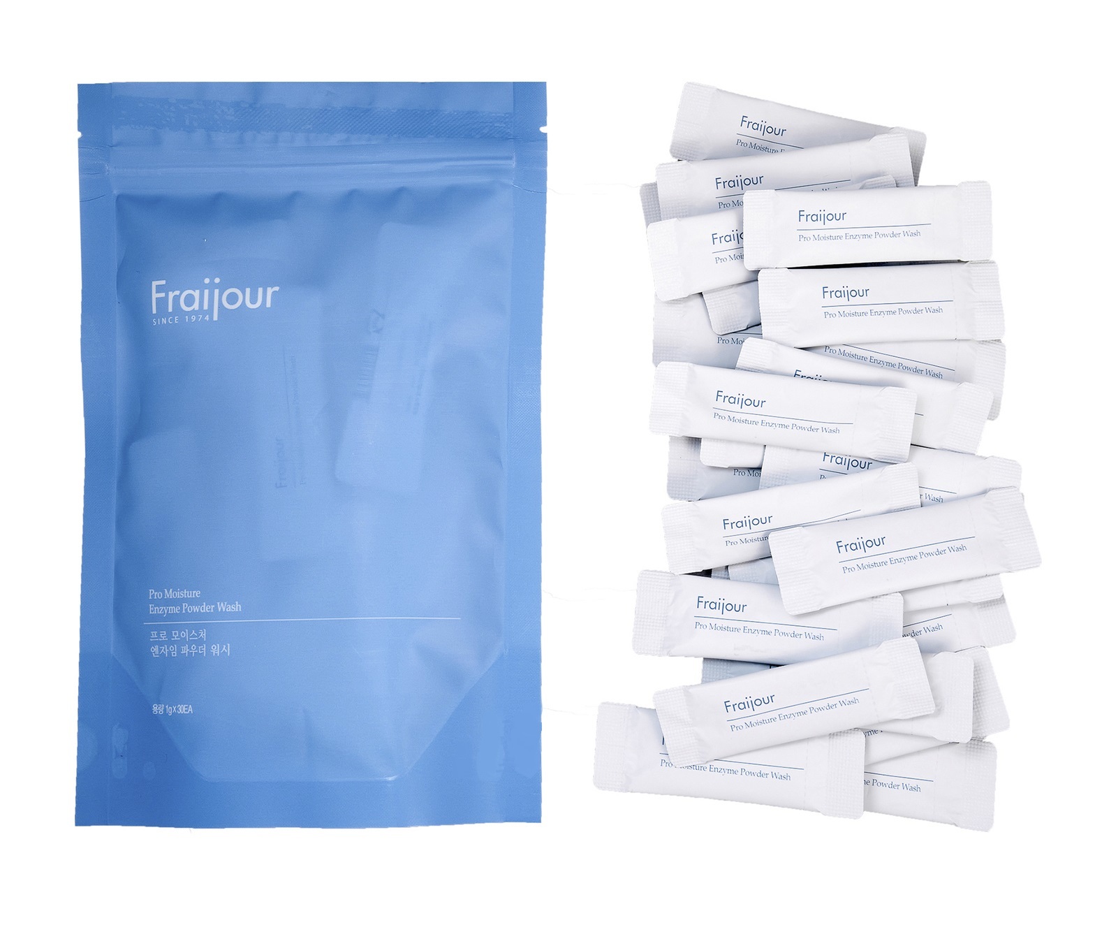 Пудра очищающая энзимная Pro moisture enzyme powder wash, 30шт*1г Fraijour wish formula пудра для лица энзимная очищающая для умывания