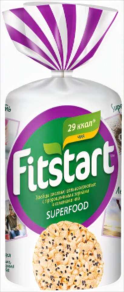 

Хлебцы FITSTART рисовые SUPERFOOD с семенами чиа, 90 г., 20940