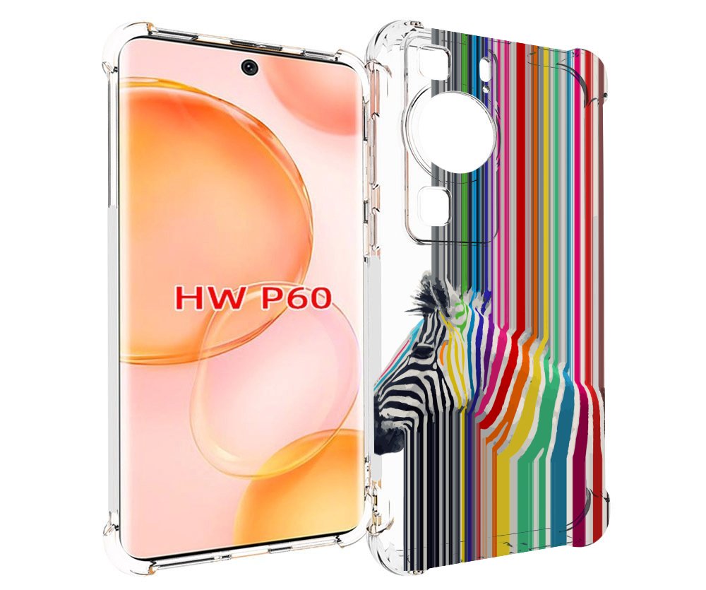 

Чехол MyPads радужная зебра для Huawei P60, Tocco