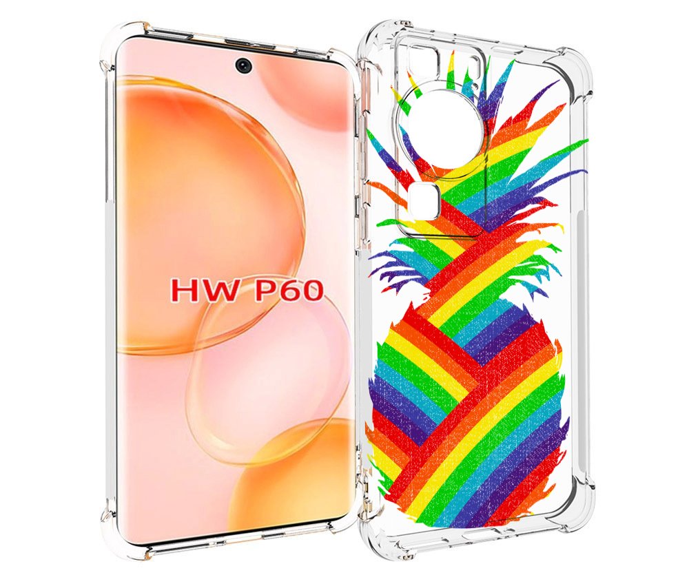 

Чехол MyPads радужный ананас для Huawei P60, Tocco