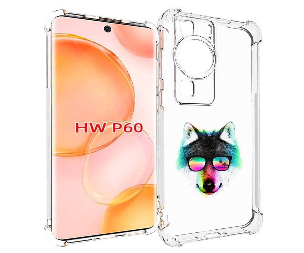 

Чехол MyPads радужный волк для Huawei P60, Tocco