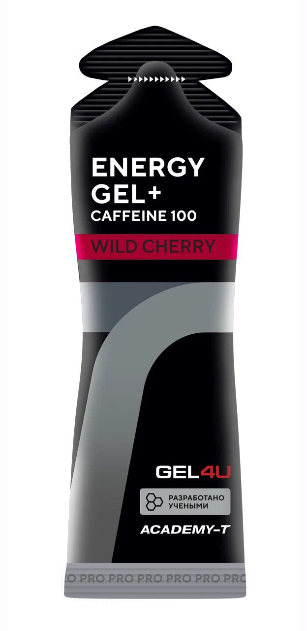 

Набор из 30 шт Гель энергетический углеводный с кофеином GEL4U, вкус Вишня, 60мл., Energy Gel+ Caffeine 100