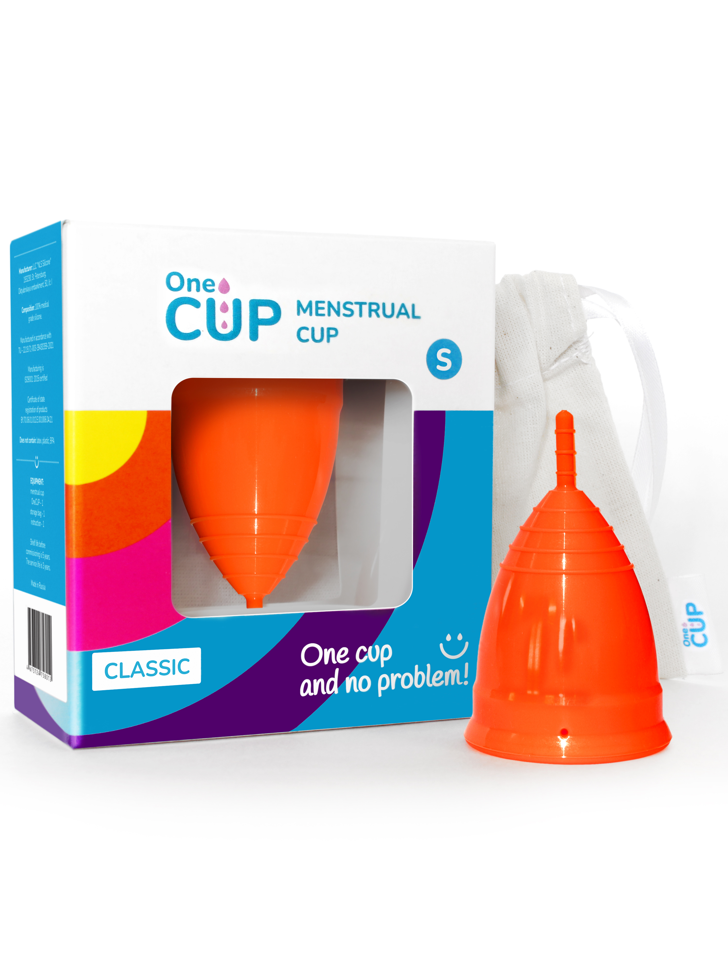 Менструальная чаша OneCUP Classic оранжевая размер S