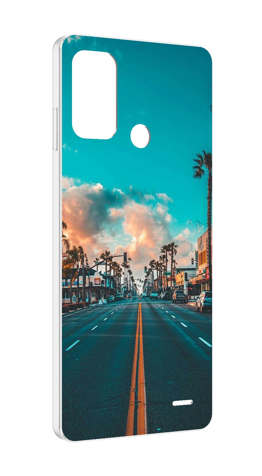 

Чехол MyPads дорога-в-лос-анджелес для ZTE Blade A52, Прозрачный, Tocco