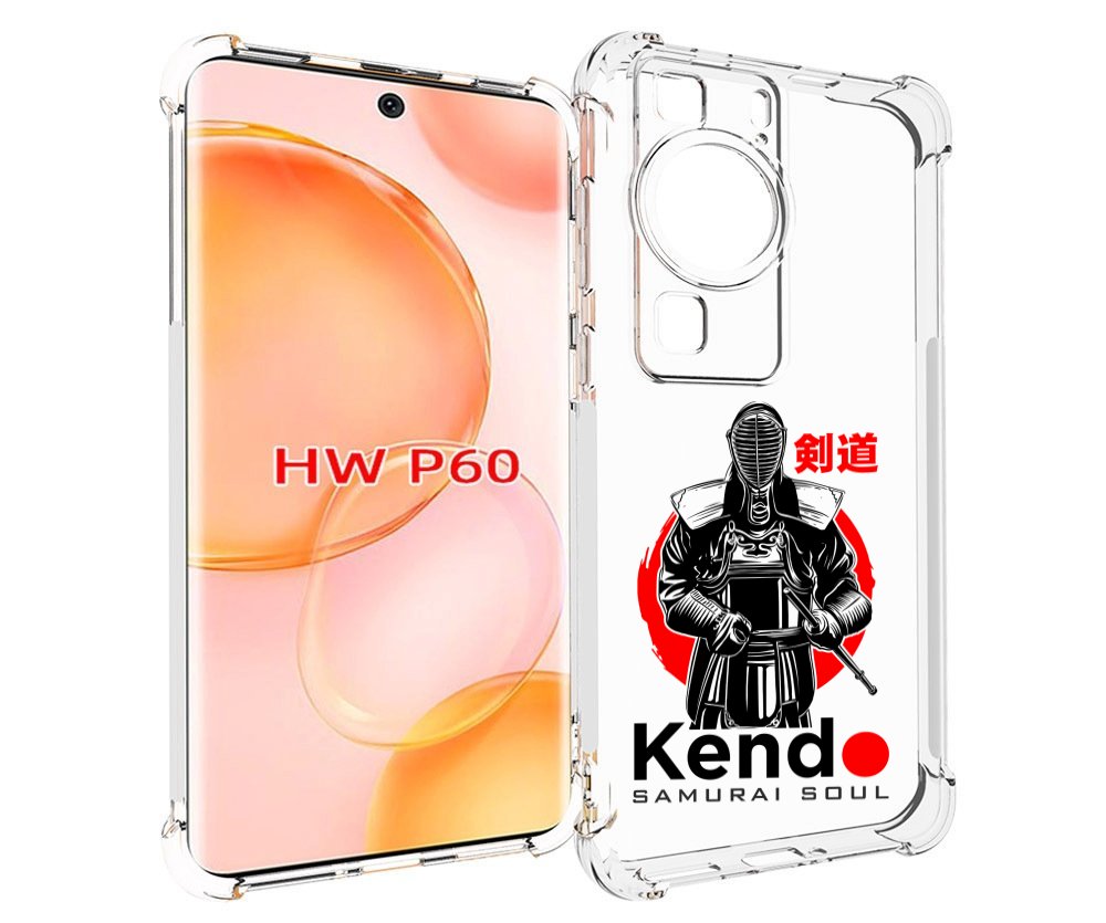 Чехол MyPads рисованый самурай для Huawei P60