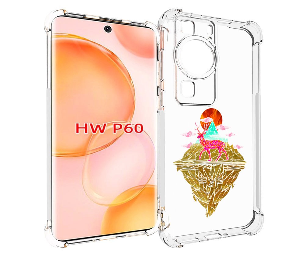 

Чехол MyPads розовый олень абстракция для Huawei P60, Tocco