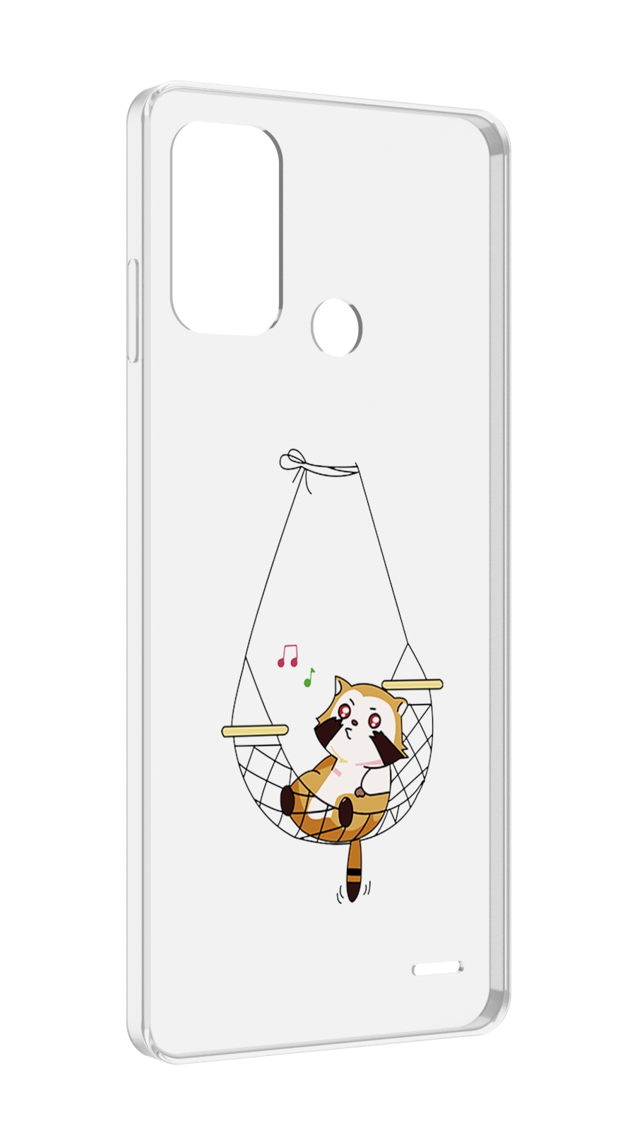 

Чехол MyPads енот-на-гамаке для ZTE Blade A52, Прозрачный, Tocco