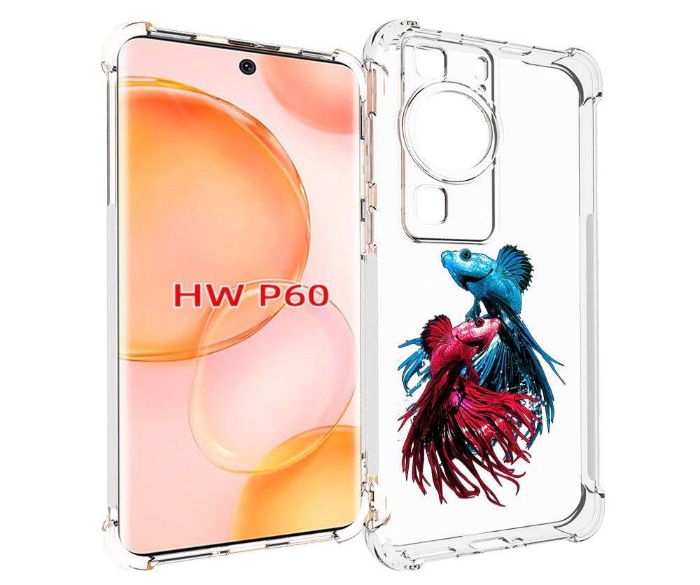 

Чехол MyPads рыбы петушки для Huawei P60, Tocco