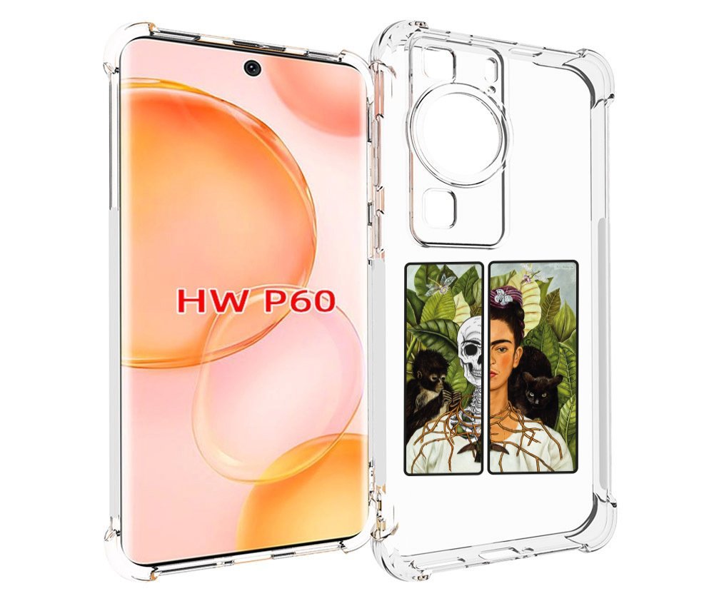 

Чехол MyPads сдвоенная картинка девушка скелет для Huawei P60, Tocco