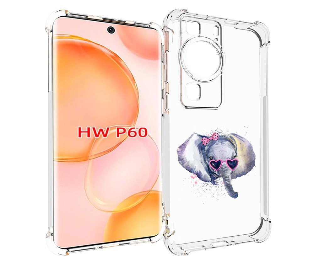 

Чехол MyPads слоник в очках для Huawei P60, Tocco