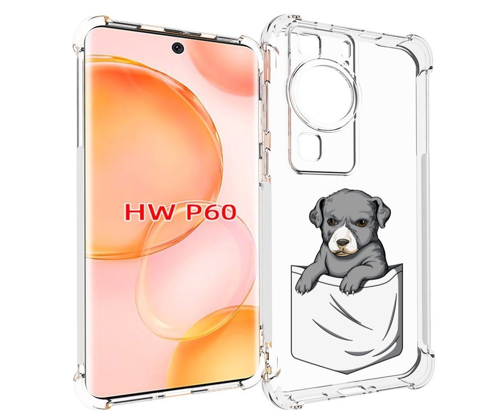 

Чехол MyPads собачка в кармане для Huawei P60, Tocco