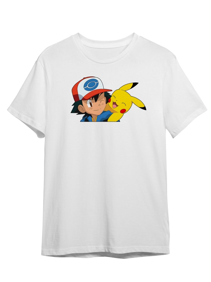 

Футболка унисекс Каждому Своё Pokemon/Покемон/Аниме MUPK48 белая 5XL, "Pokemon/Покемон/Аниме" MUPK48