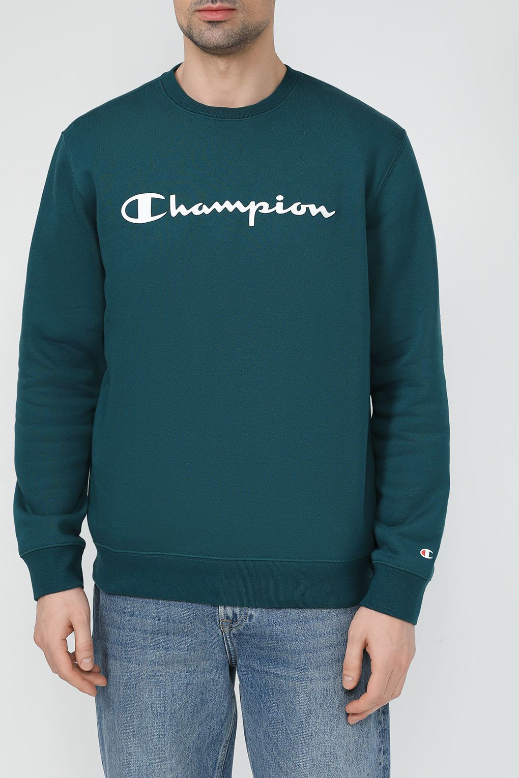 Свитшот мужской Champion 218283 зеленый 2XL