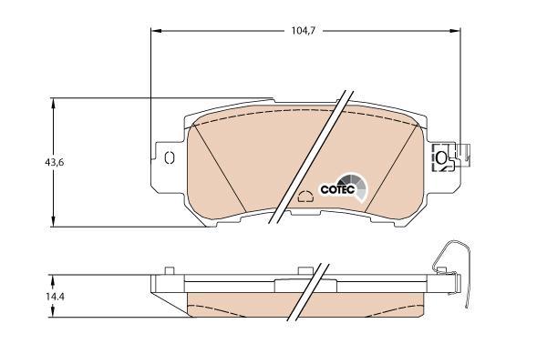 

Колодки задние MAZDA CX-5 (KE, GH) GDB3539 TRW