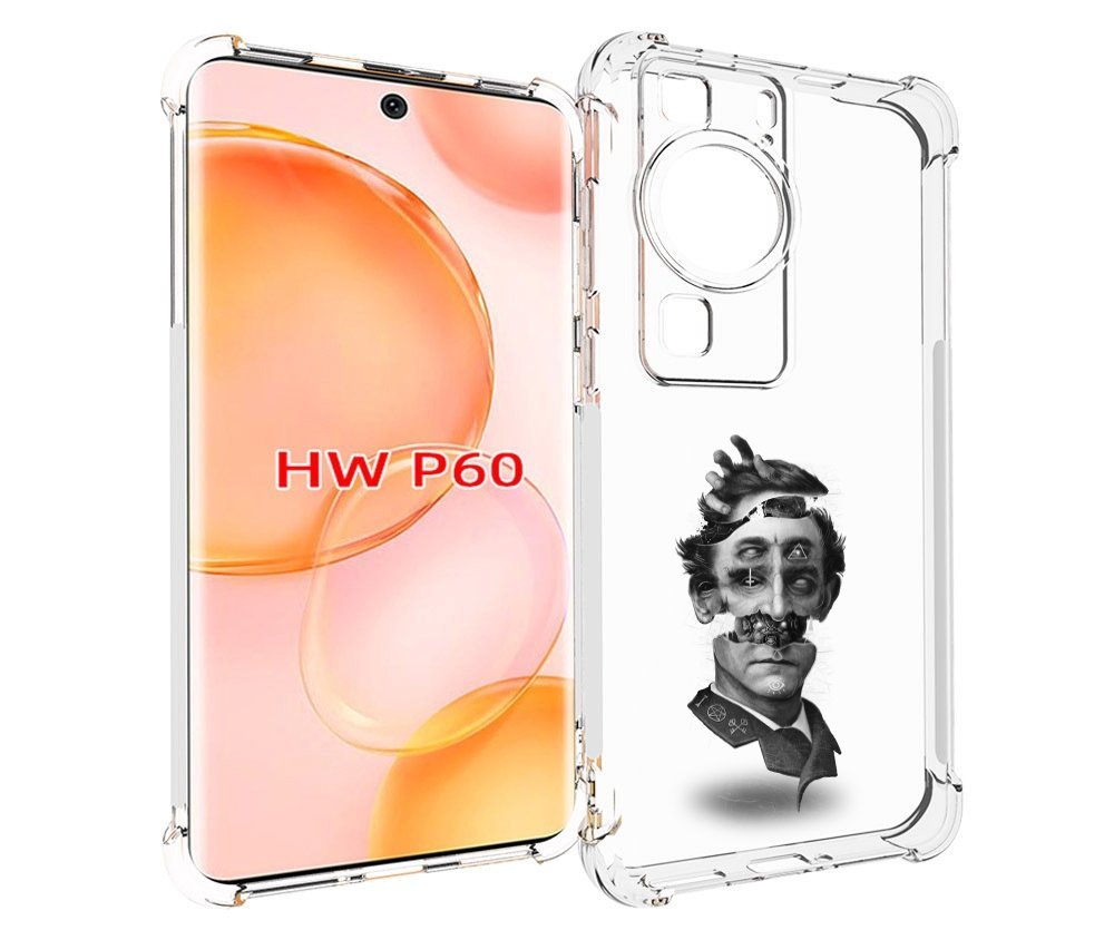 

Чехол MyPads страшное лицо абстракция для Huawei P60, Tocco