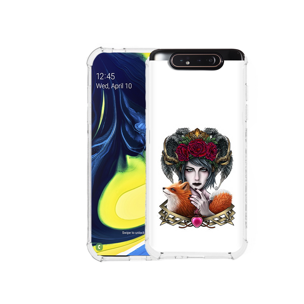 

Чехол MyPads Tocco для Samsung Galaxy A80 девушка с лисой (PT128473.599.314), Прозрачный, Tocco