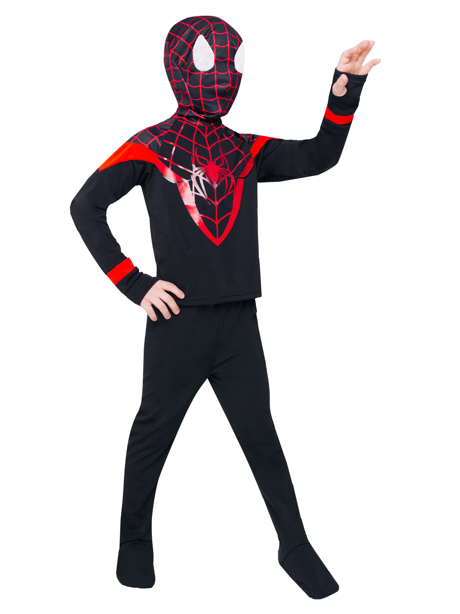 Карнавальный костюм Batik 9016 к-21 Человек-паук, черный, красный, 104