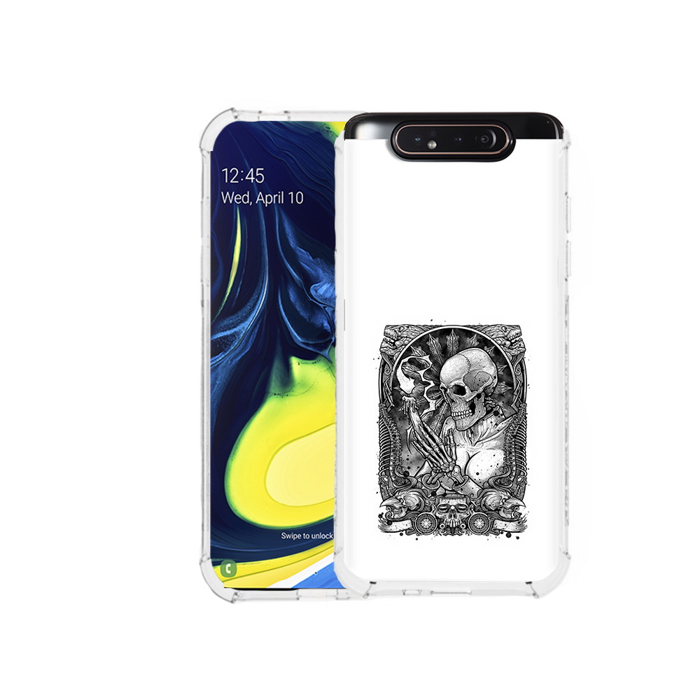 

Чехол MyPads Tocco для Samsung Galaxy A80 девушка скелет (PT128473.599.316), Прозрачный, Tocco