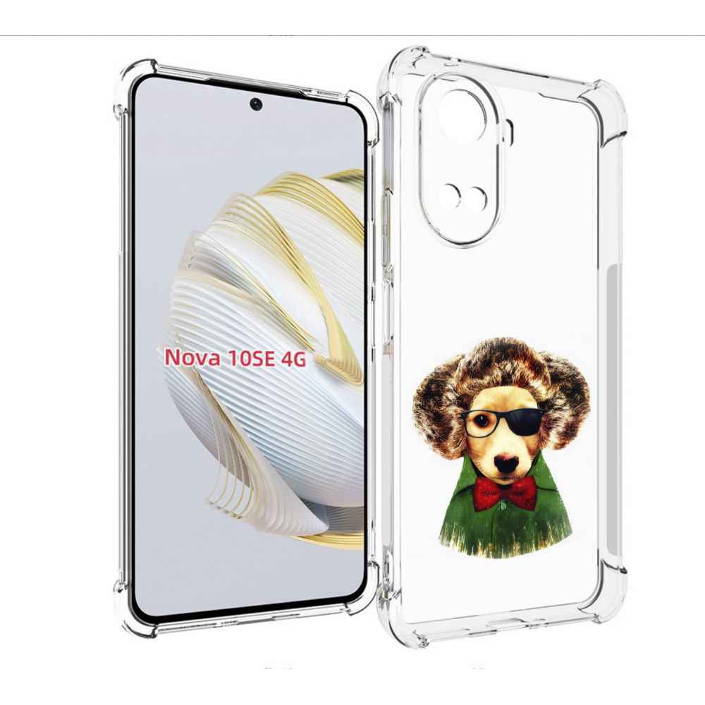 

Чехол MyPads Пес в бабочке для Huawei Nova 10 SE, Прозрачный, Tocco