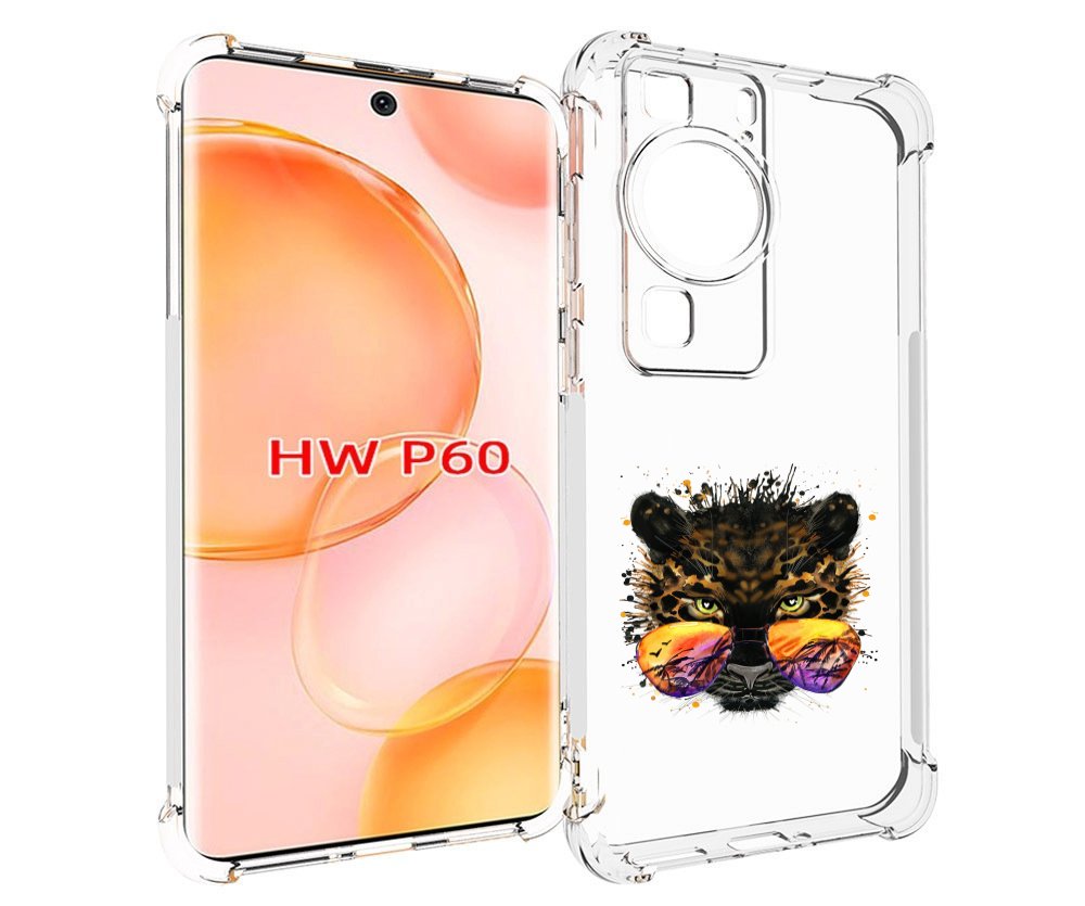 

Чехол MyPads тропический леопард для Huawei P60, Tocco