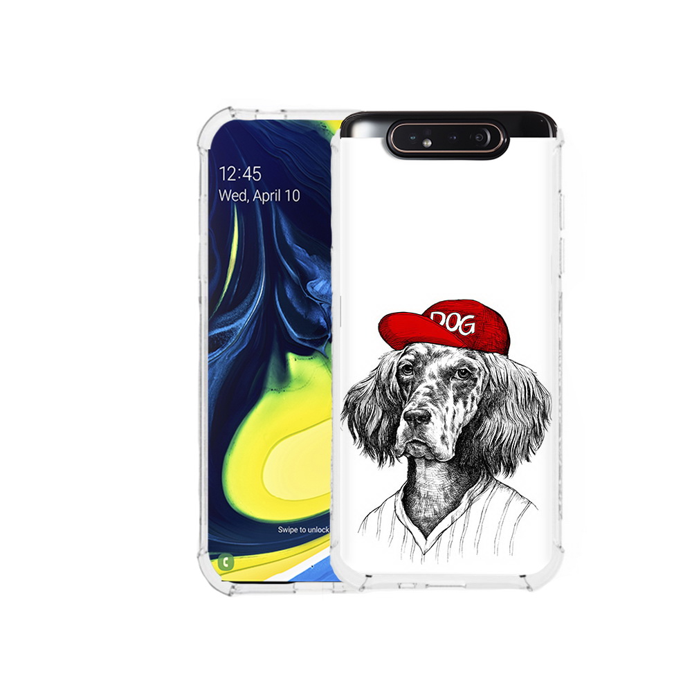 

Чехол MyPads Tocco для Samsung Galaxy A80 дог (PT128473.599.333), Прозрачный, Tocco