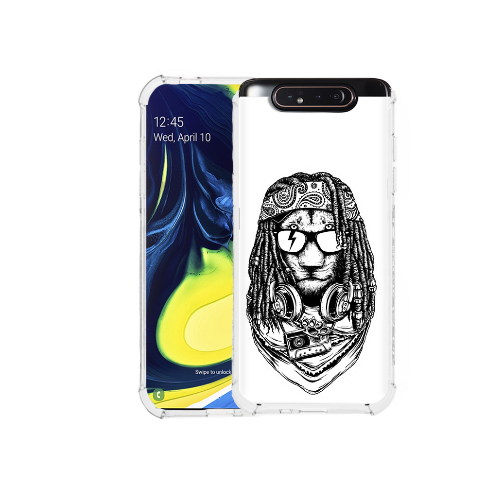 

Чехол MyPads Tocco для Samsung Galaxy A80 дреды льва (PT128473.599.338), Прозрачный, Tocco