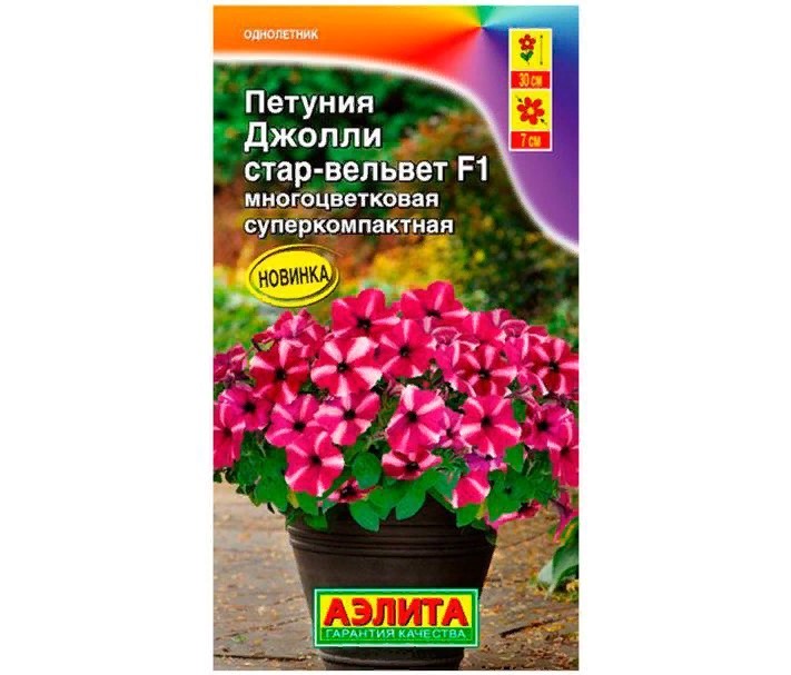 

Семена цветов петуния Аэлита Джолли стар вельвет F1 0,3 г 1 уп.