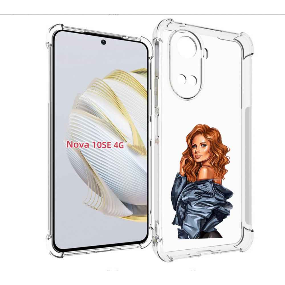 

Чехол MyPads Рыжая-девушка женский для Huawei Nova 10 SE, Прозрачный, Tocco